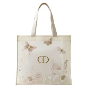 Dior Mesh Embroidered Butterfly Flower Tote Bag GWP